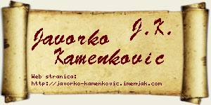 Javorko Kamenković vizit kartica